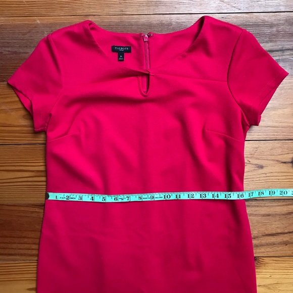 Talbots Red Sheath Dress, EUC, 4P - Picture 8 of 15